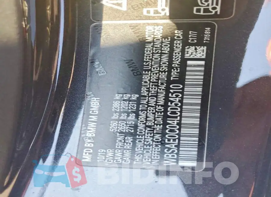 WBSAE0C04LCD54510 Photo# 12