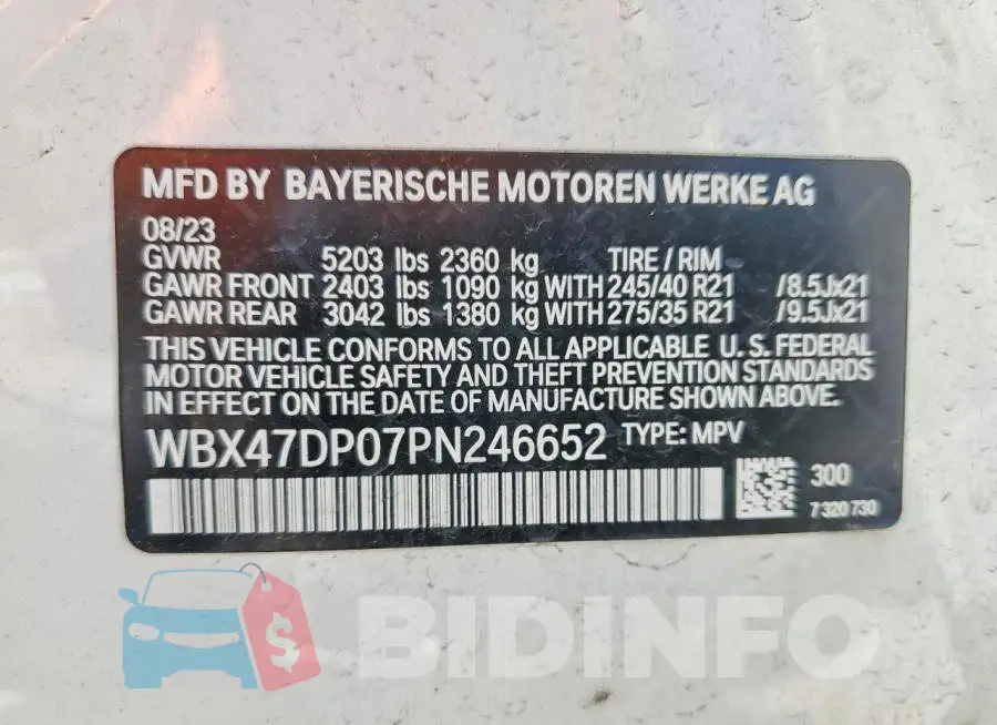 WBX47DP07PN246652 Photo# 13