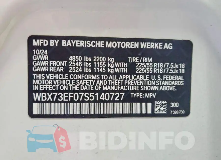 WBX73EF07S5140727 Photo# 12