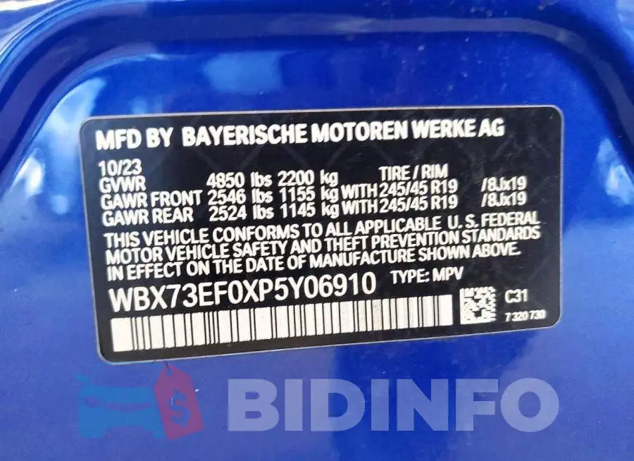 WBX73EF0XP5Y06910 Photo# 14