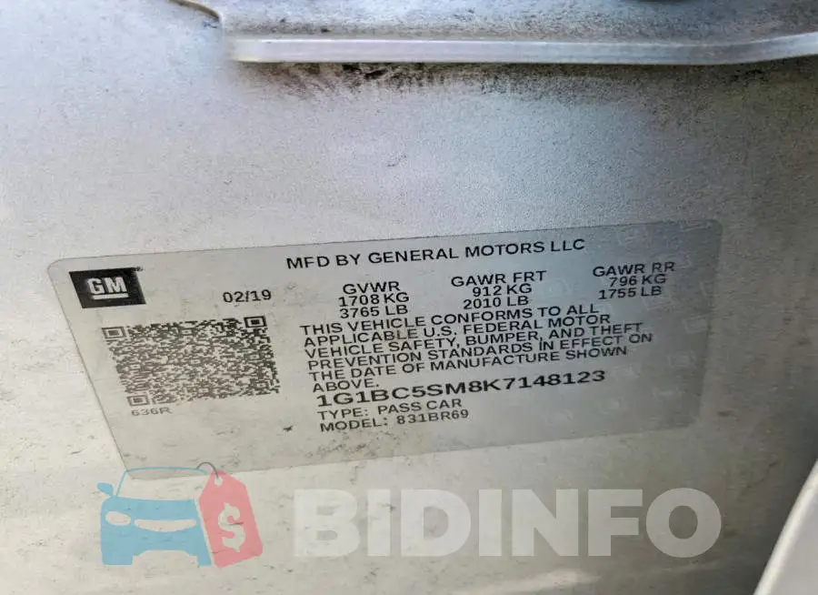 1G1BC5SM8K7148123 Photo# 12