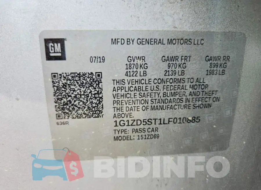 1G1ZD5ST1LF010885 Photo# 13