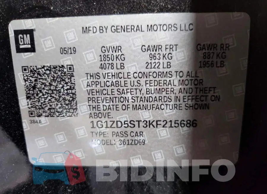 1G1ZD5ST3KF215686 Photo# 12