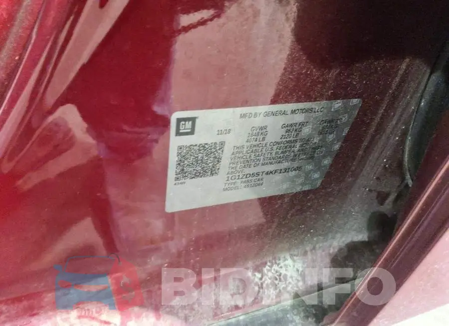 1G1ZD5ST4KF131005 Photo# 8