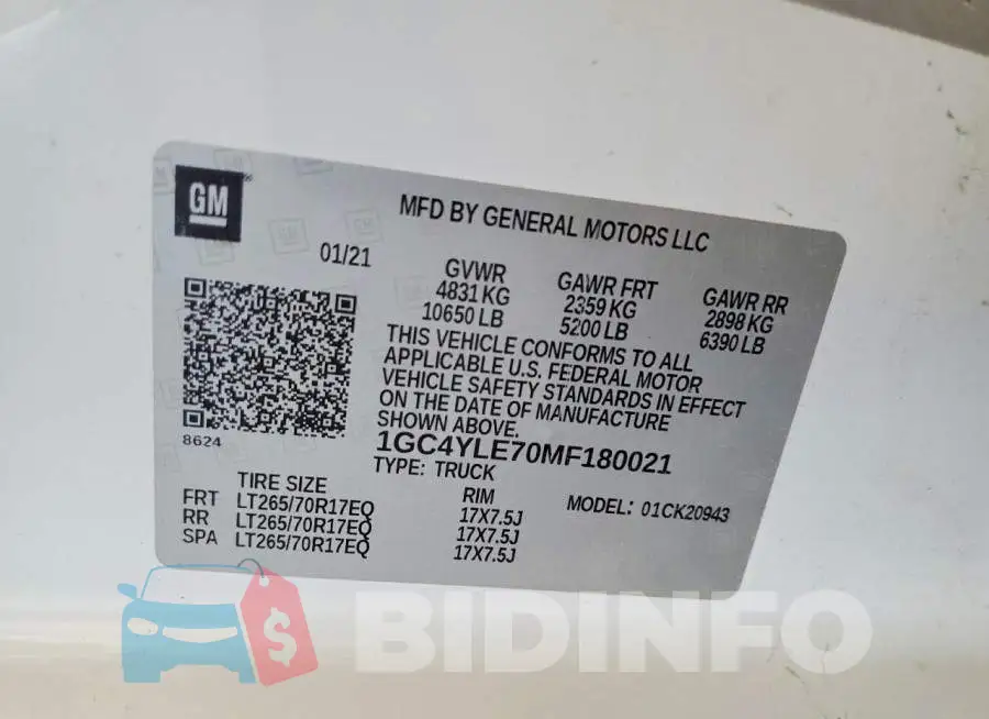 1GC4YLE70MF180021 Photo# 12
