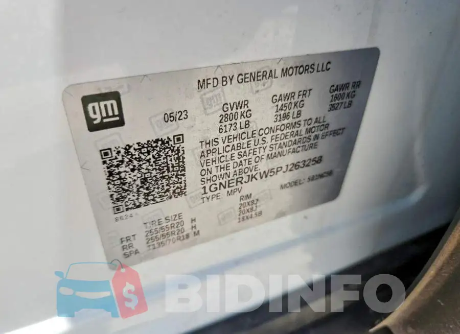 1GNERJKW5PJ263258 Photo# 14