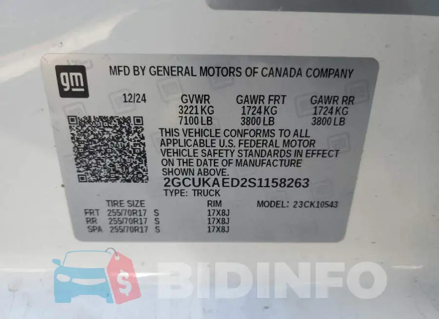 2GCUKAED2S1158263 Photo# 12