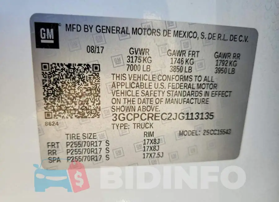 3GCPCREC2JG113135 Photo# 12