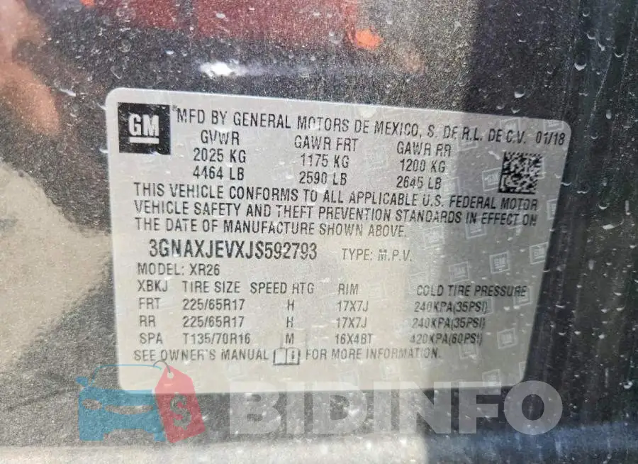 3GNAXJEVXJS592793 Photo# 14