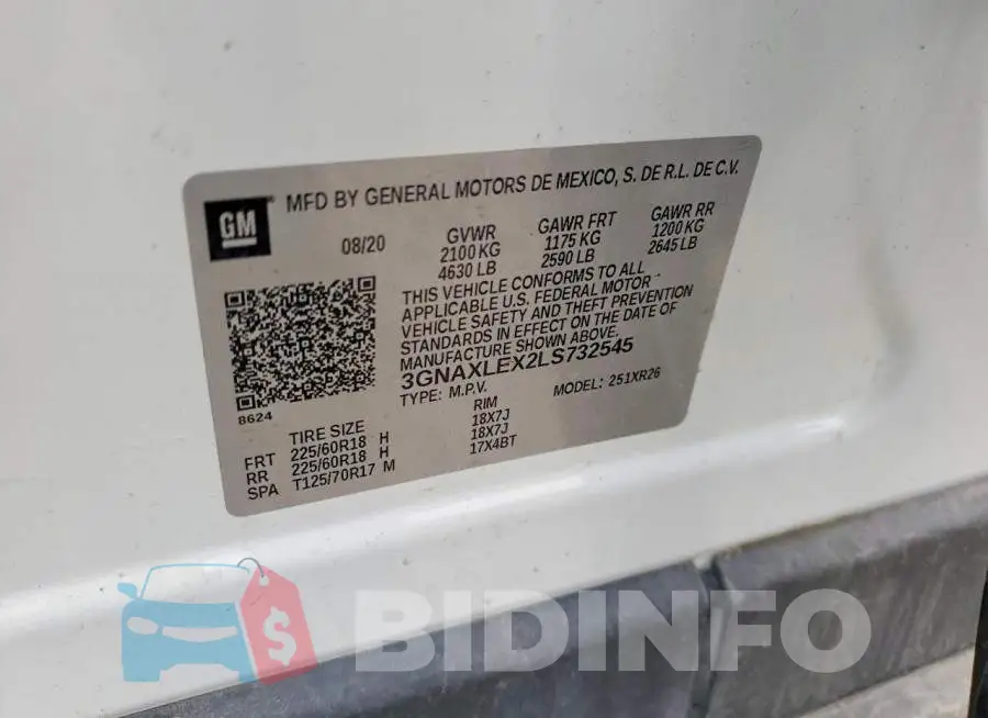 3GNAXLEX2LS732545 Photo# 13