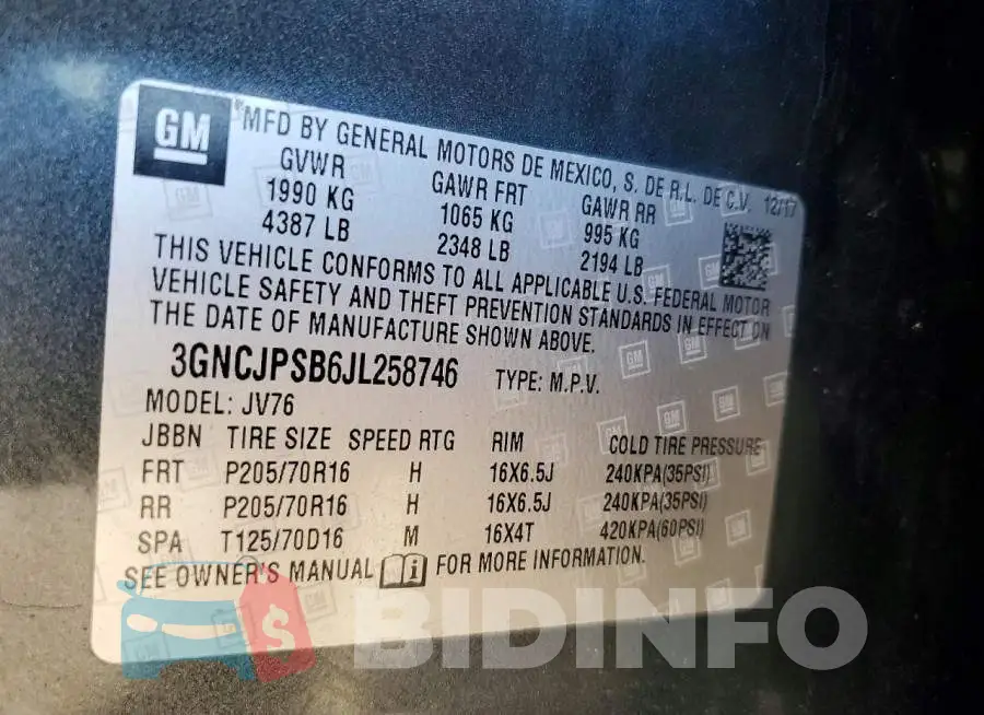 3GNCJPSB6JL258746 Photo# 13