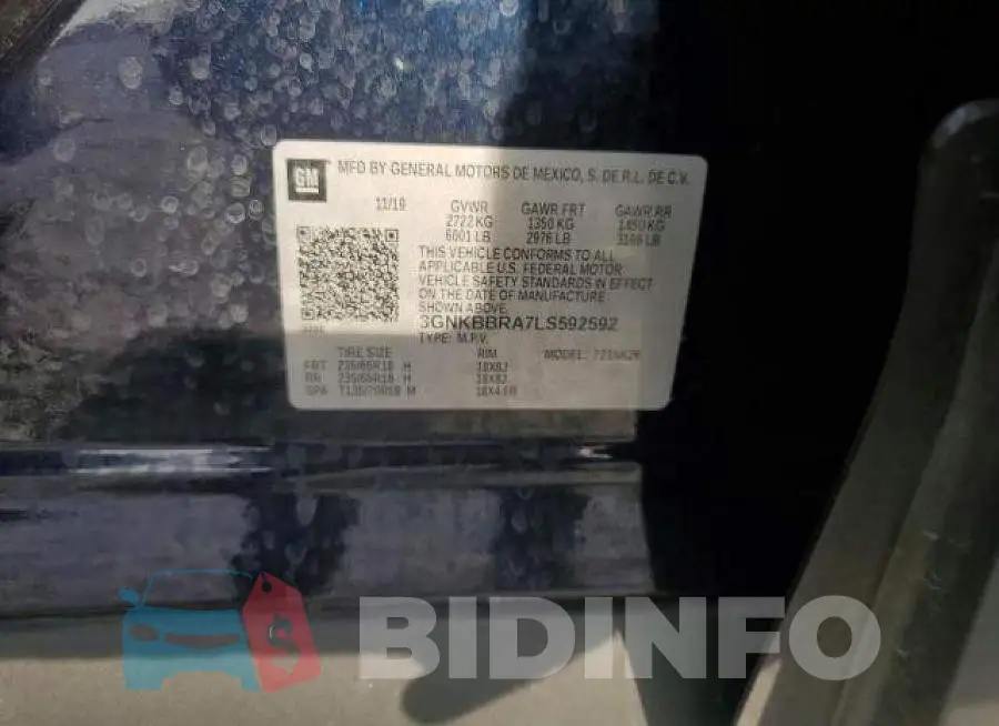 3GNKBBRA7LS592592 Photo# 14
