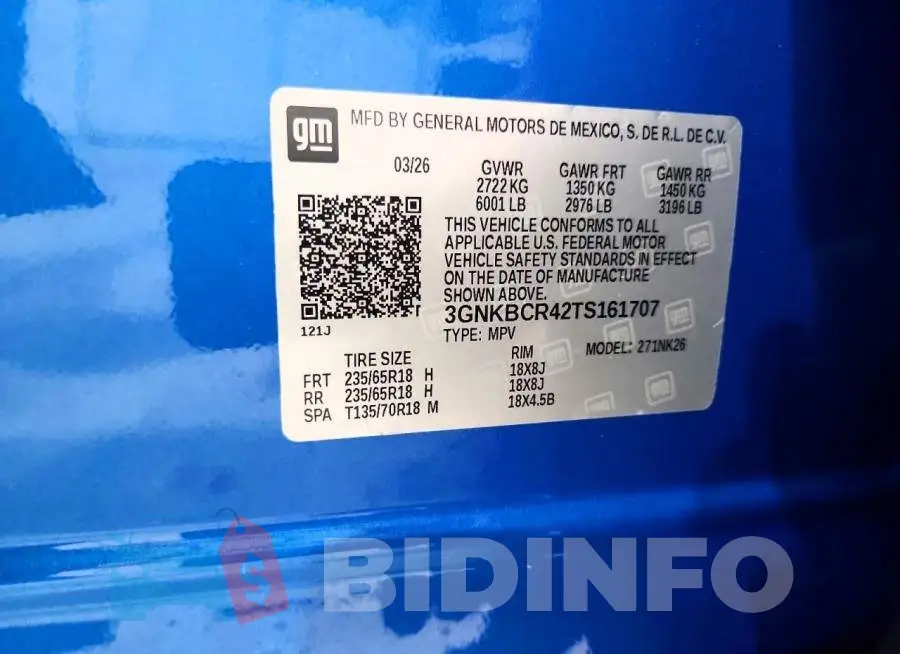 3GNKBCR42TS161707 Photo# 14