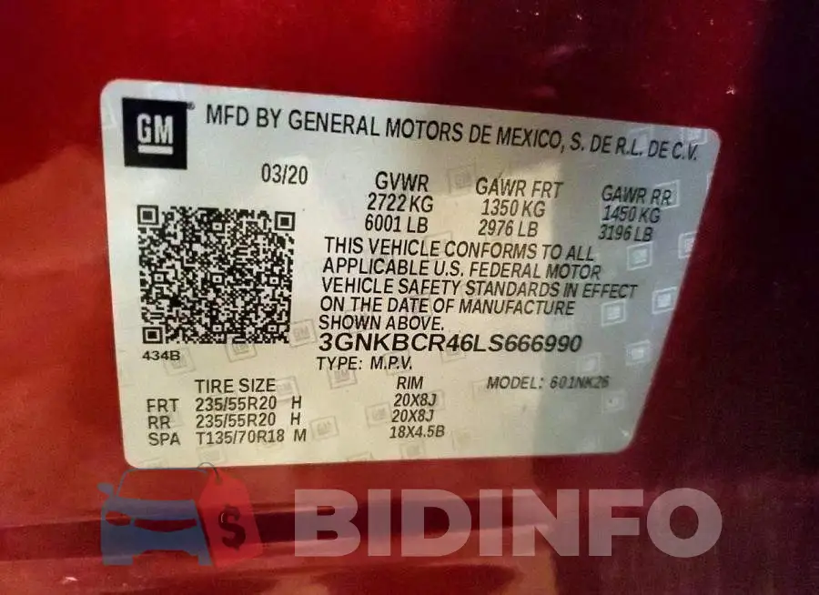 3GNKBCR46LS666990 Photo# 13