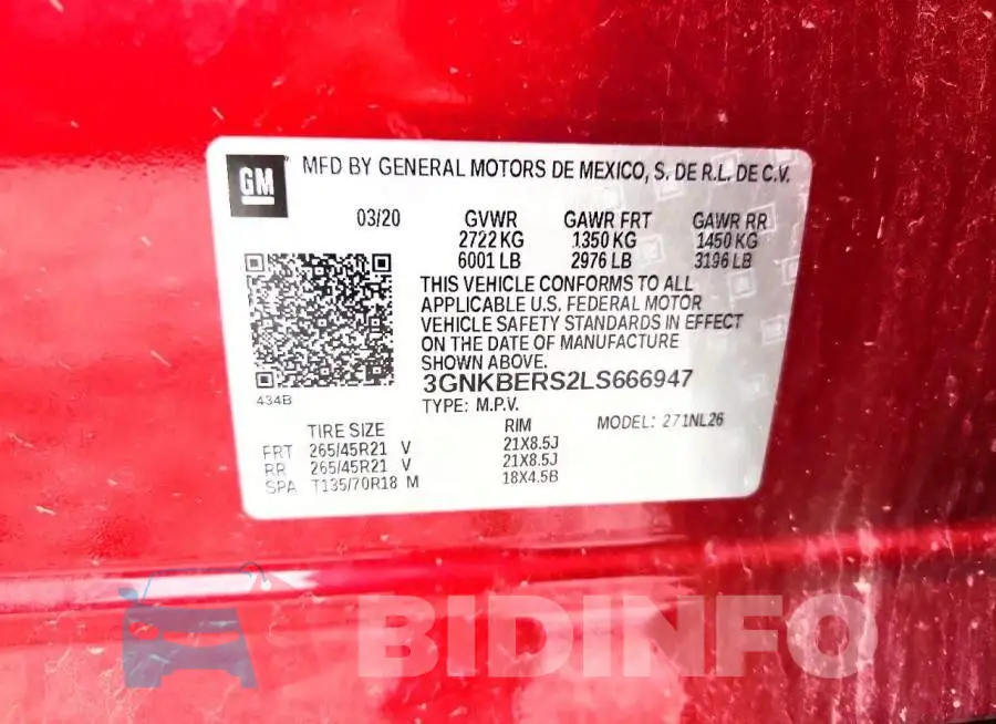 3GNKBERS2LS666947 Photo# 13