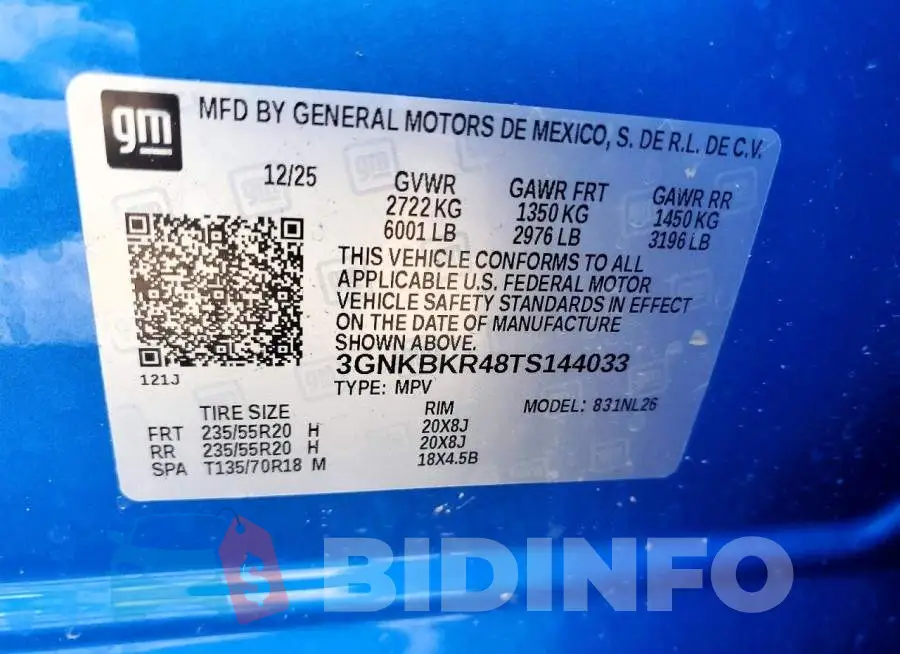 3GNKBKR48TS144033 Photo# 13