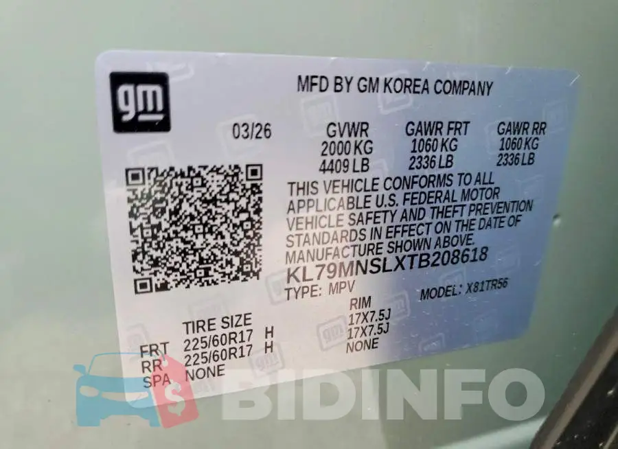 KL79MNSLXTB208618 Photo# 13