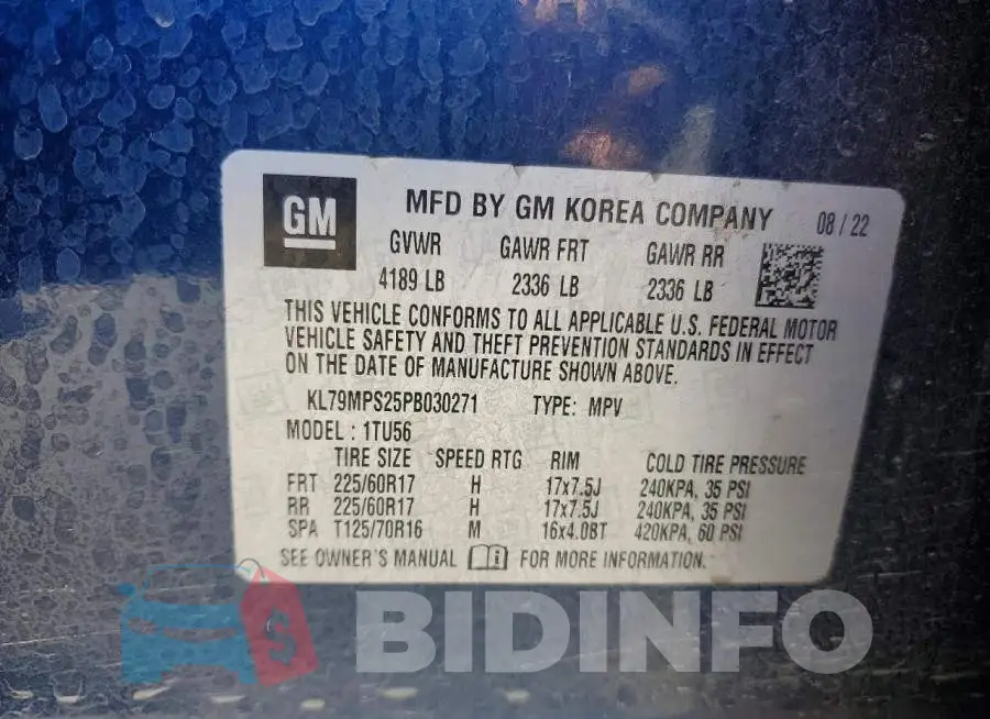 KL79MPS25PB030271 Photo# 12