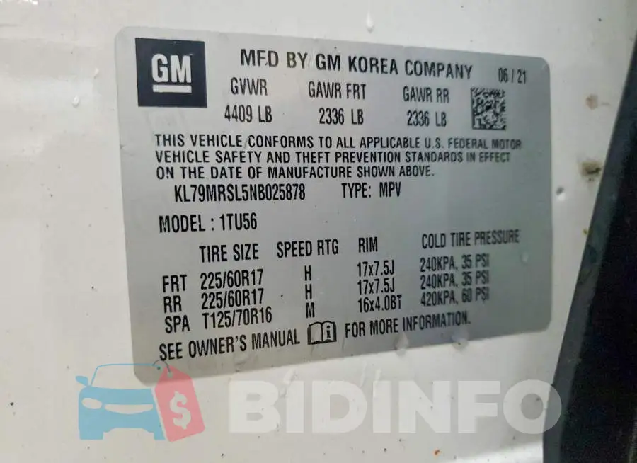 KL79MRSL5NB025878 Photo# 14