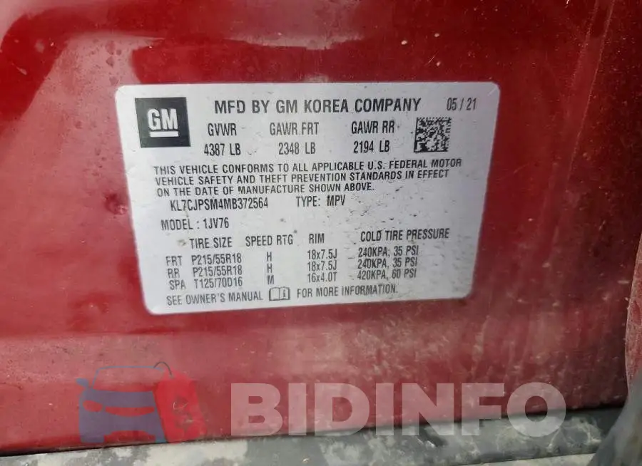 KL7CJPSM4MB372564 Photo# 13