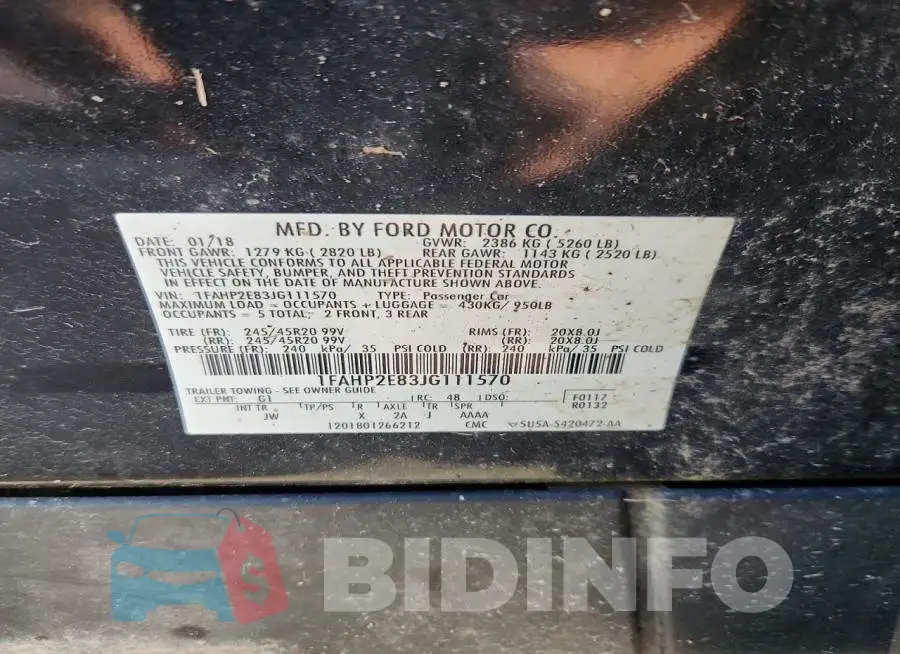 1FAHP2E83JG111570 Photo# 13