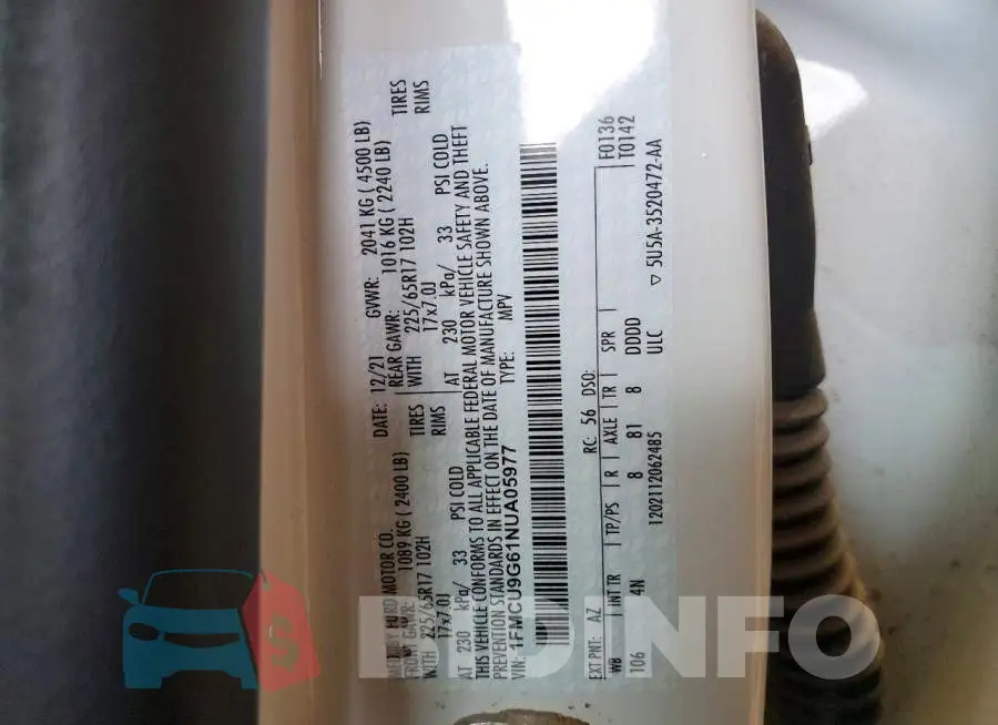 1FMCU9G61NUA05977 Photo# 13