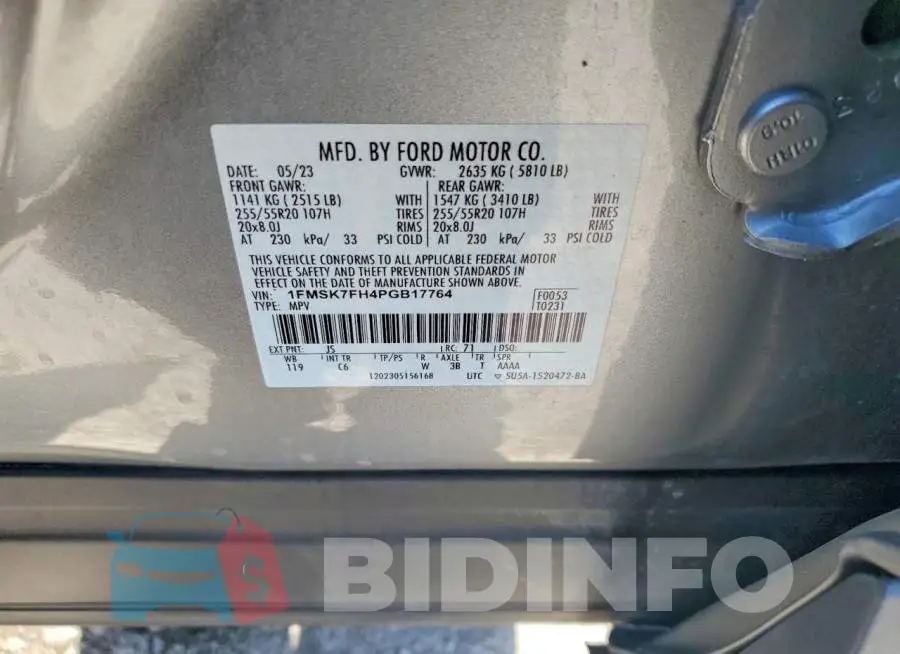 1FMSK7FH4PGB17764 Photo# 13