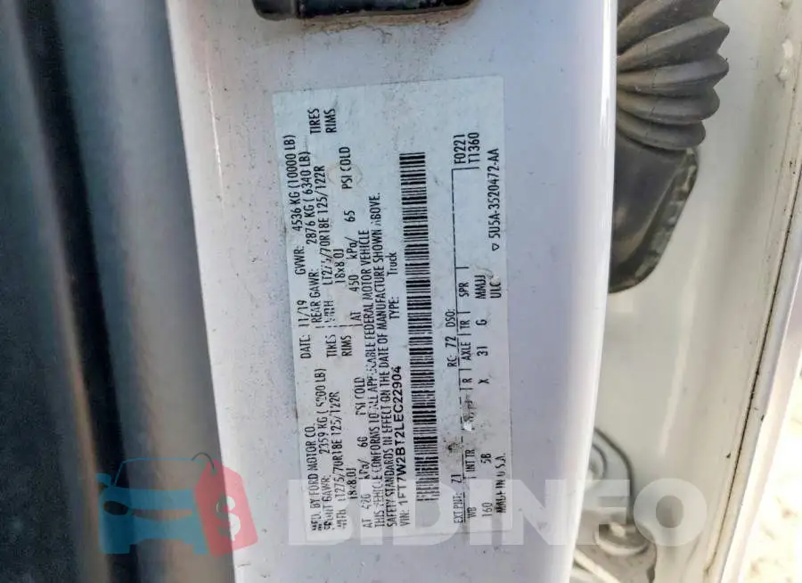 1FT7W2BT2LEC22904 Photo# 12