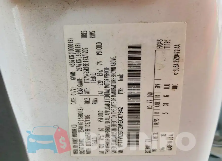 1FT7W2BT2MEC67942 Photo# 12