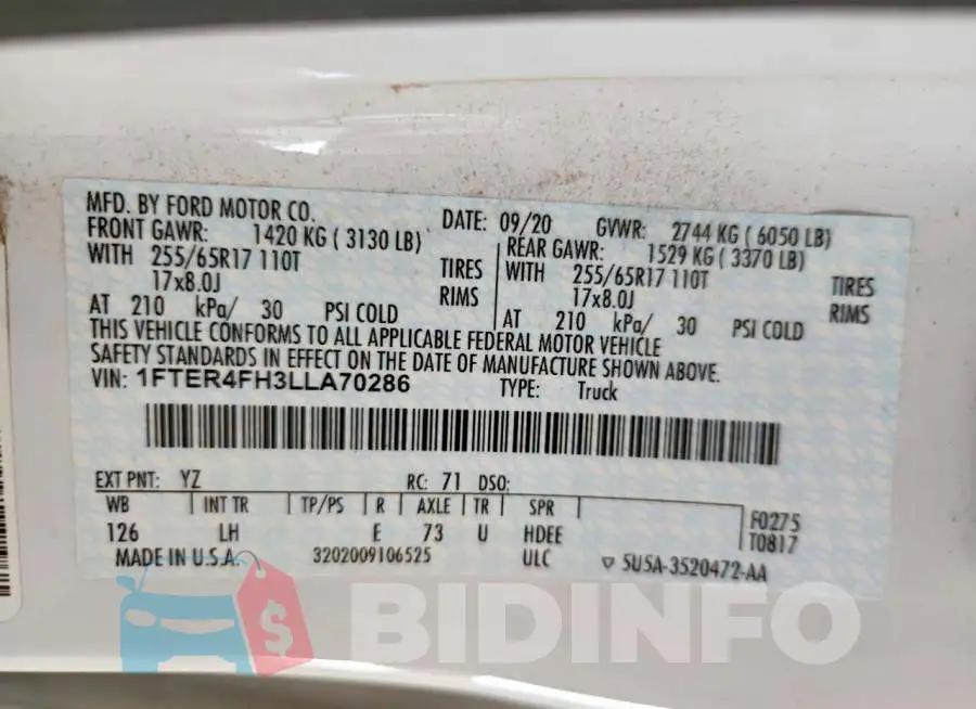 1FTER4FH3LLA70286 Photo# 12