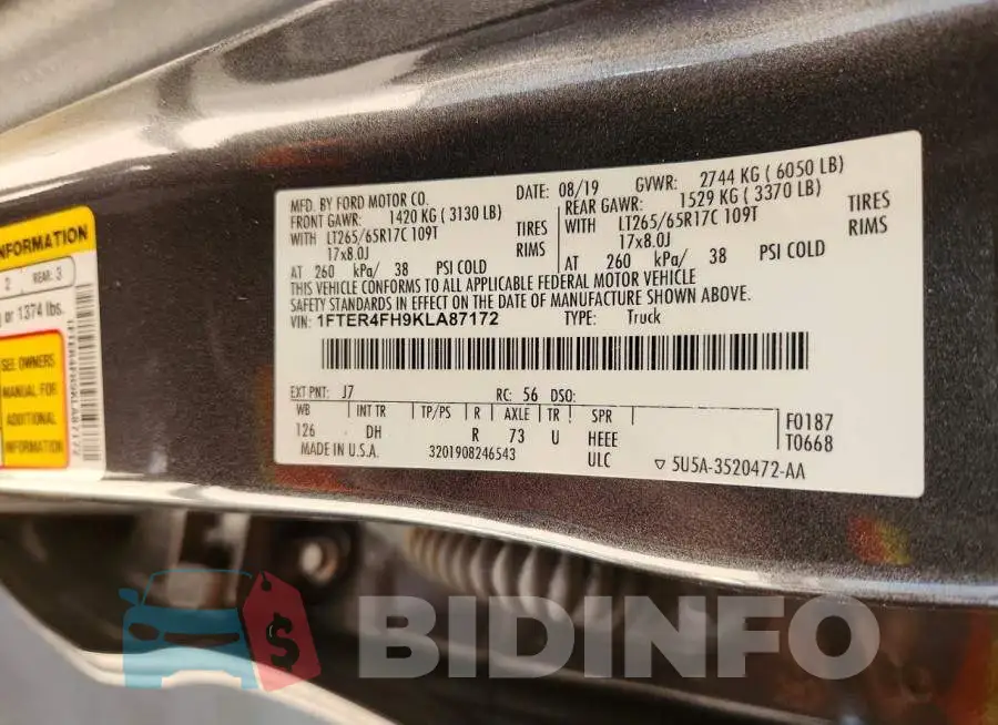 1FTER4FH9KLA87172 Photo# 12