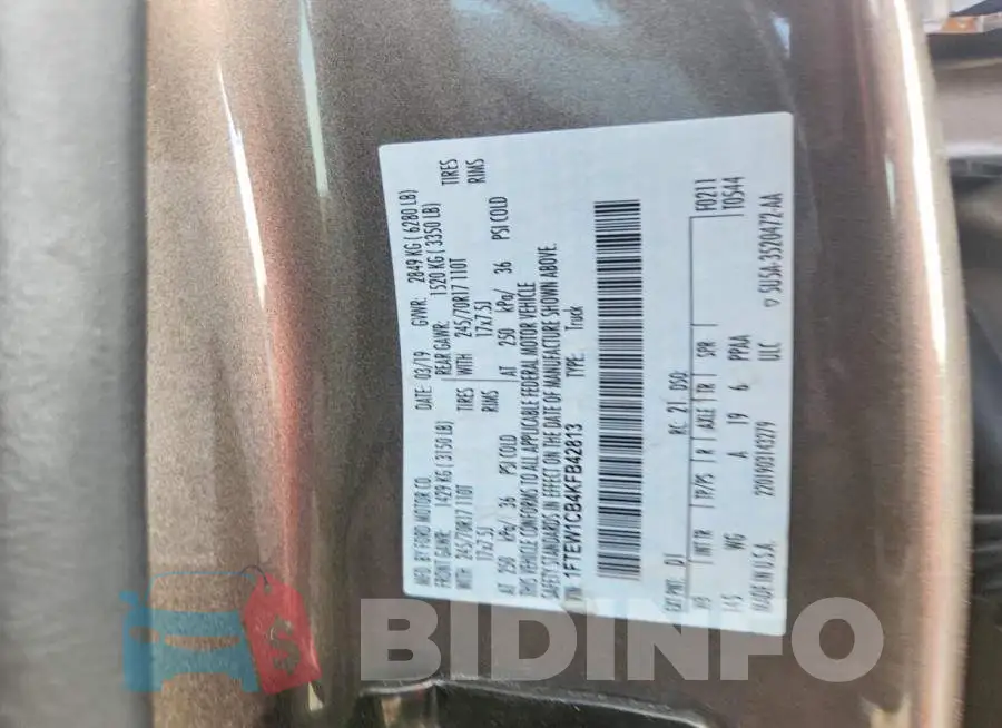 1FTEW1CB4KFB42813 Photo# 12