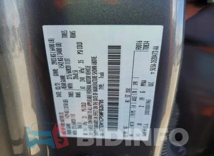 1FTEW1CP5MFB26795 Photo# 13