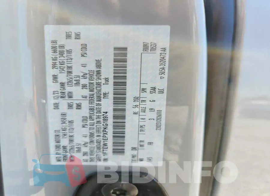 1FTEW1EPXPKG18974 Photo# 12