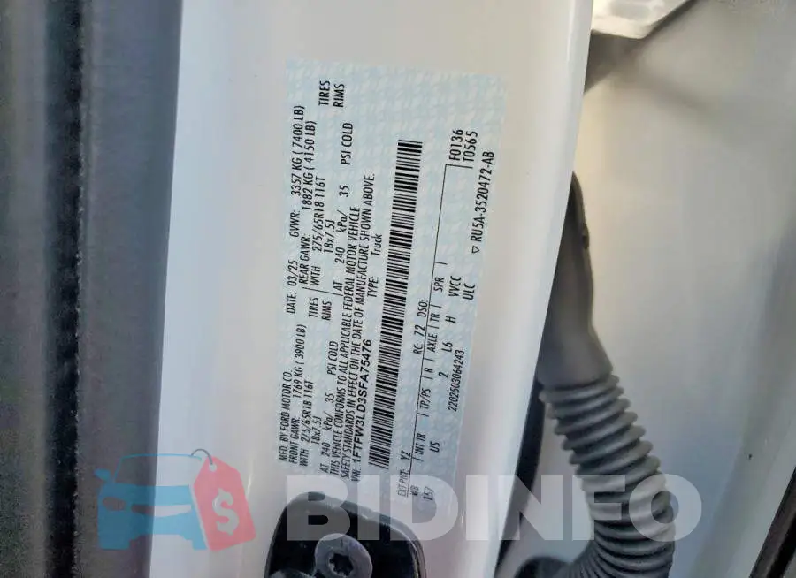 1FTFW3LD3SFA75476 Photo# 12