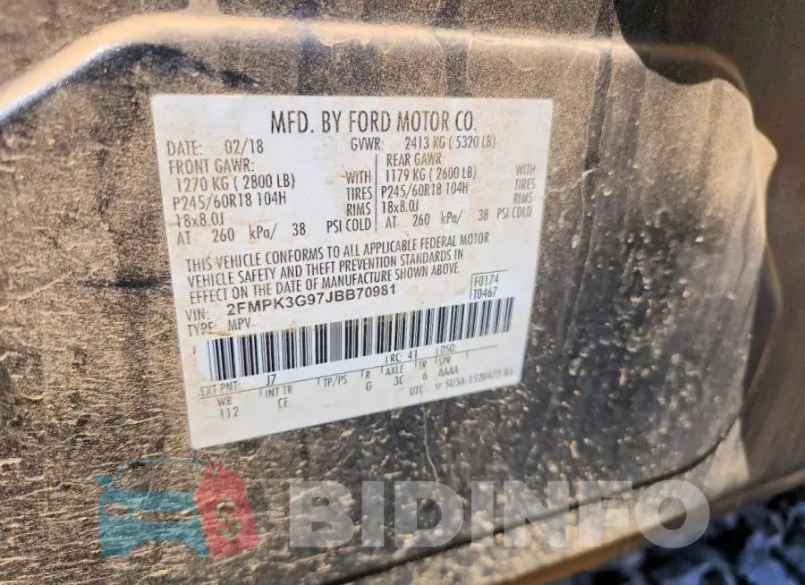2FMPK3G97JBB70981 Photo# 12
