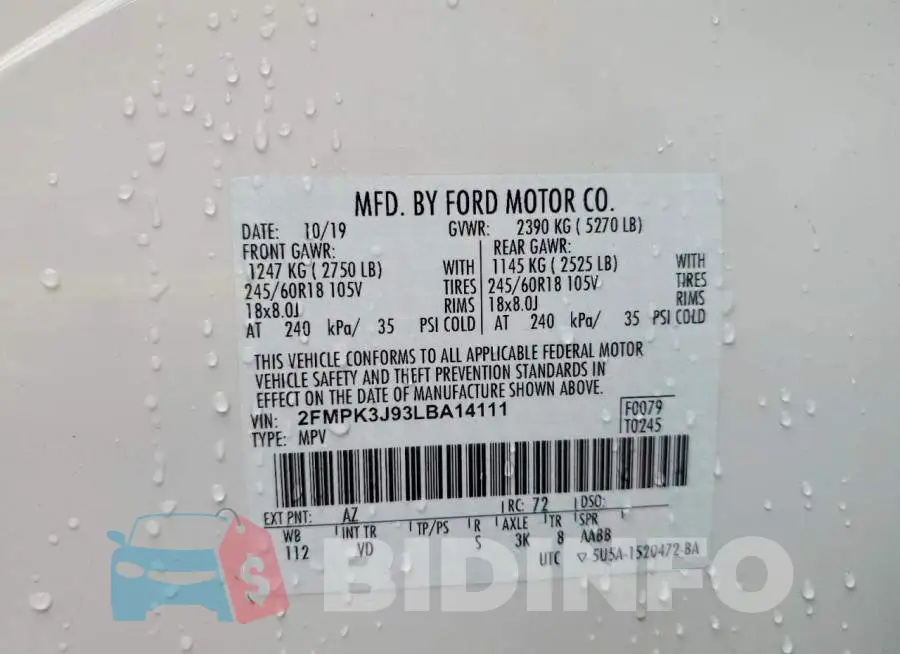 2FMPK3J93LBA14111 Photo# 13