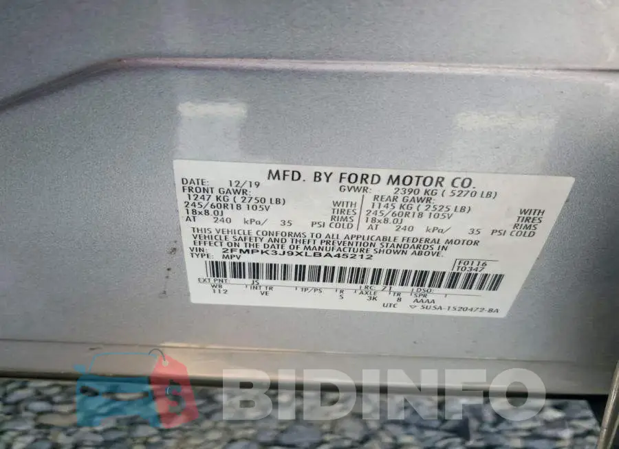 2FMPK3J9XLBA45212 Photo# 13