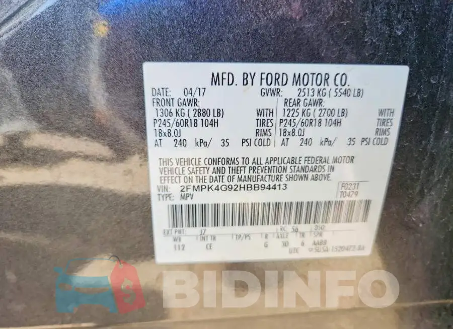 2FMPK4G92HBB94413 Photo# 13