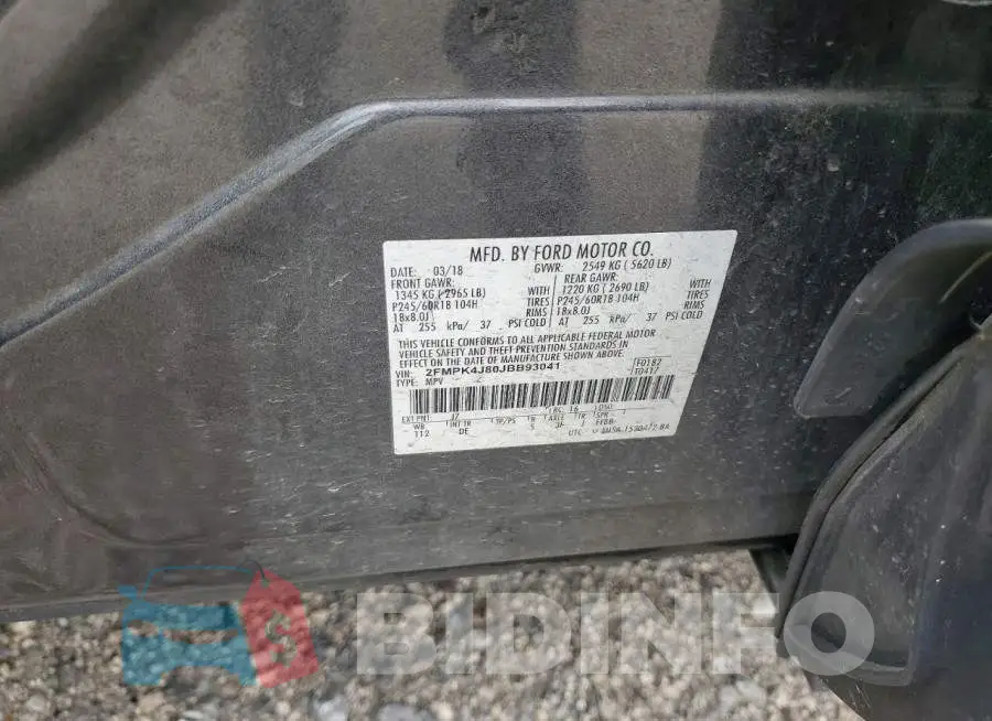 2FMPK4J80JBB93041 Photo# 13