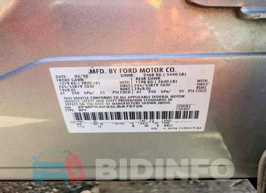 2FMPK4K93LBA76726 Photo# 13