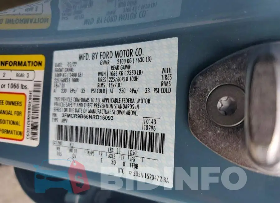 3FMCR9B66NRD16093 Photo# 13
