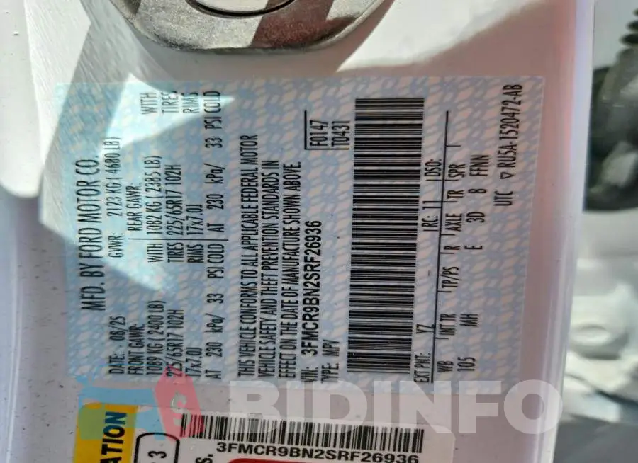 3FMCR9BN2SRF26936 Photo# 13