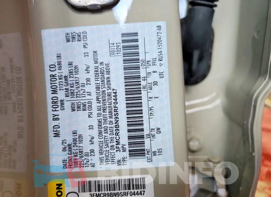 3FMCR9BN9SRF04447 Photo# 13
