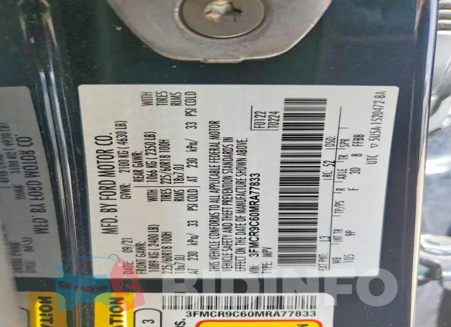 3FMCR9C60MRA77833 Photo# 13