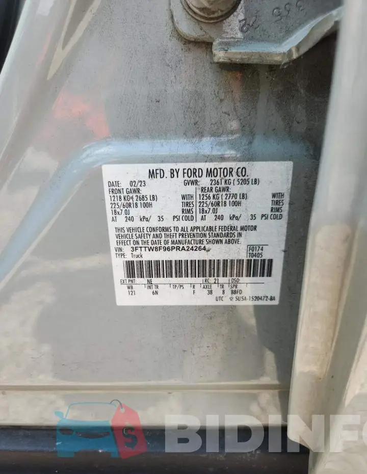 3FTTW8F96PRA24264 Photo# 13