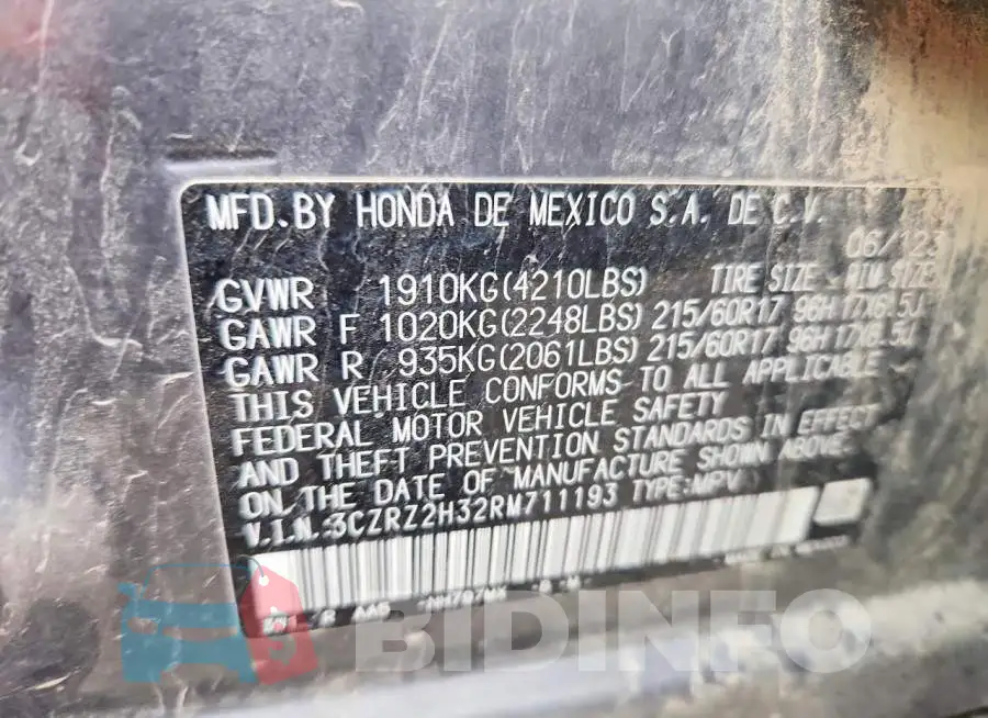 3CZRZ2H32RM711193 Photo# 12