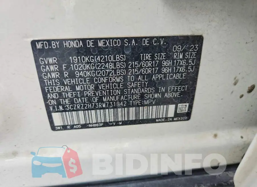 3CZRZ2H73RM731942 Photo# 13