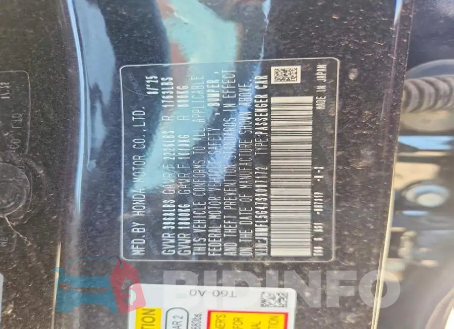 JHMFL5G47SX007172 Photo# 12