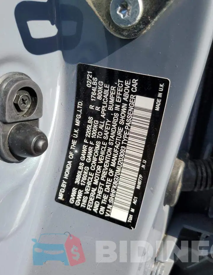 SHHFK8G70MU203093 Photo# 12